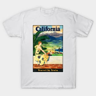 Vintage Travel Poster USACalifornia this summer T-Shirt